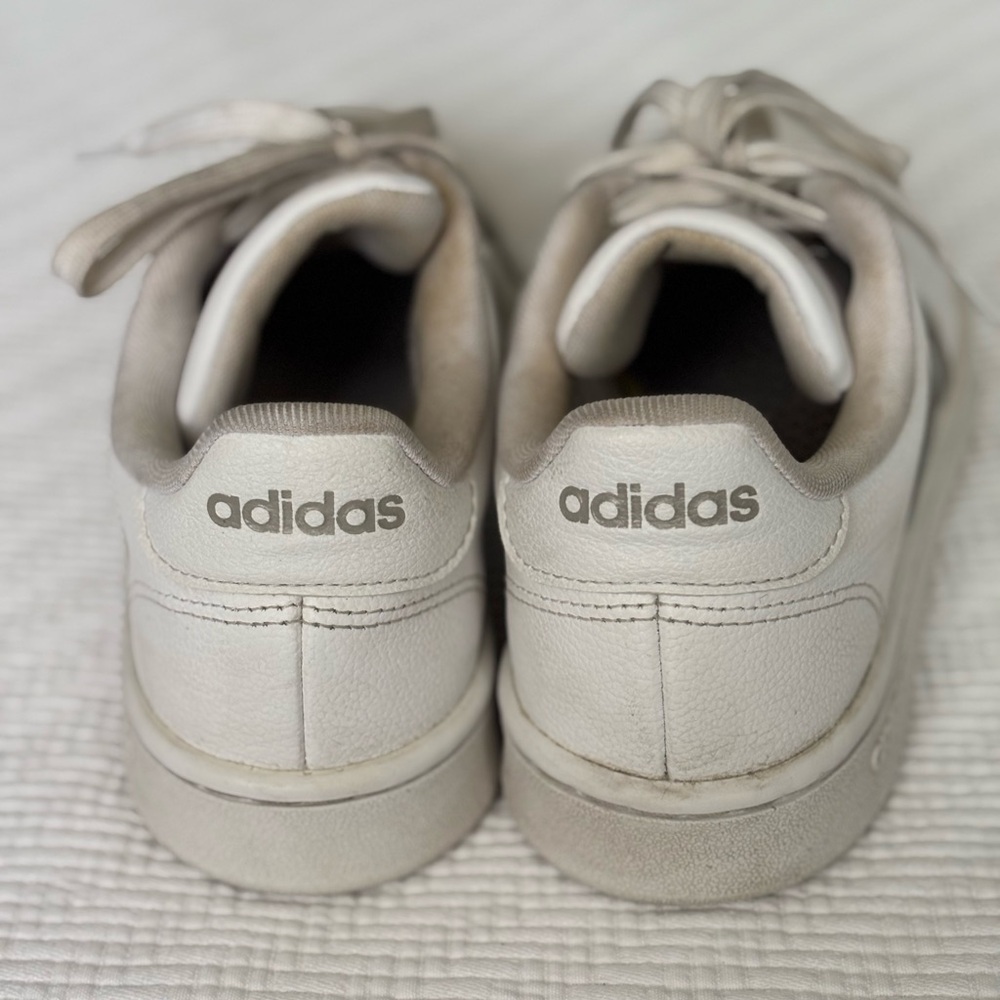 Adidas Grand Court White and Platin Metallic Sneakers (8) - Picture 5 of 10